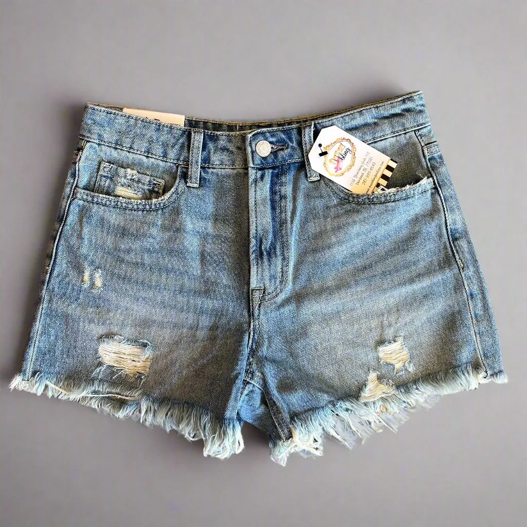Astounded High Rise Denim Shorts