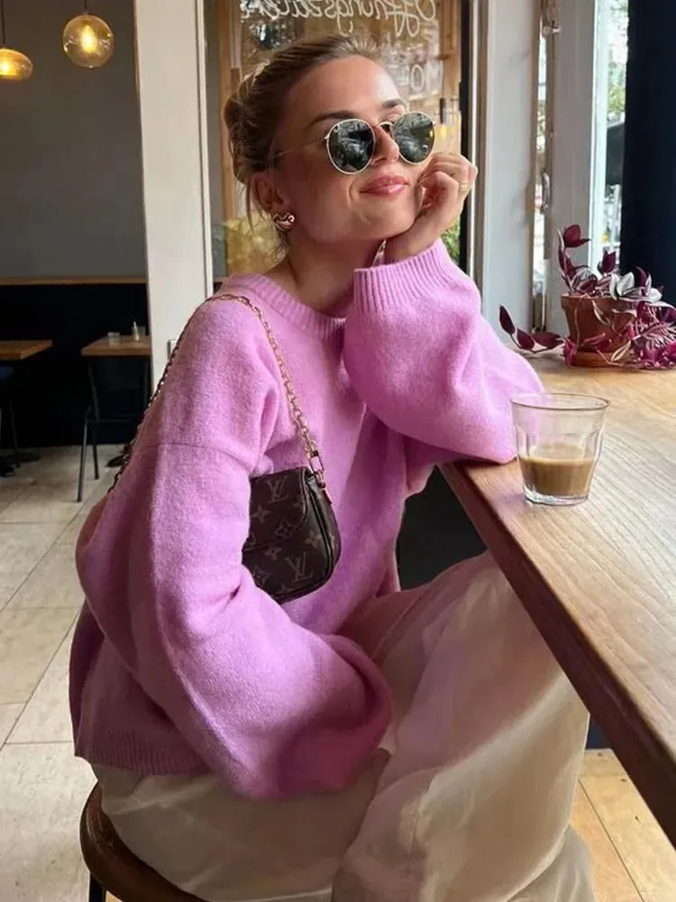 Cozy Oversized Knit Sweater – Effortless Elegance & Warmth