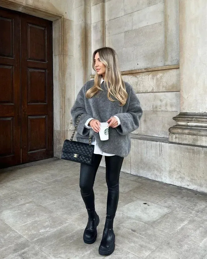 Cozy Oversized Knit Sweater – Effortless Elegance & Warmth