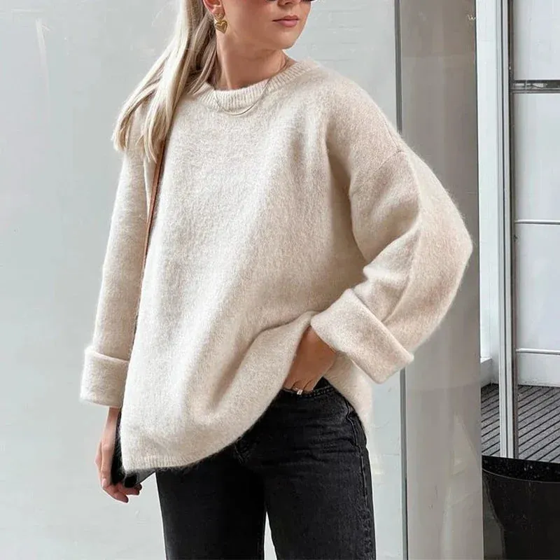 Cozy Oversized Knit Sweater – Effortless Elegance & Warmth