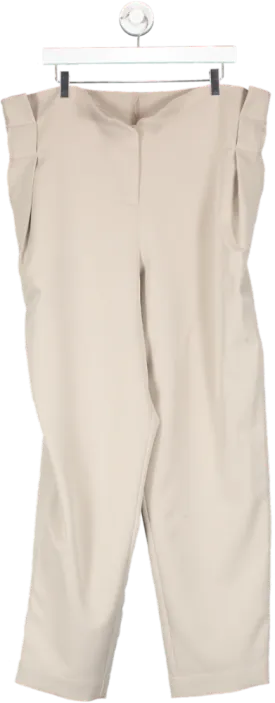 Designer Remix Beige Tailored Trousers UK XXXL