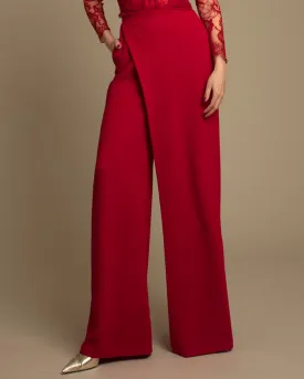Flared Overlapped Pants