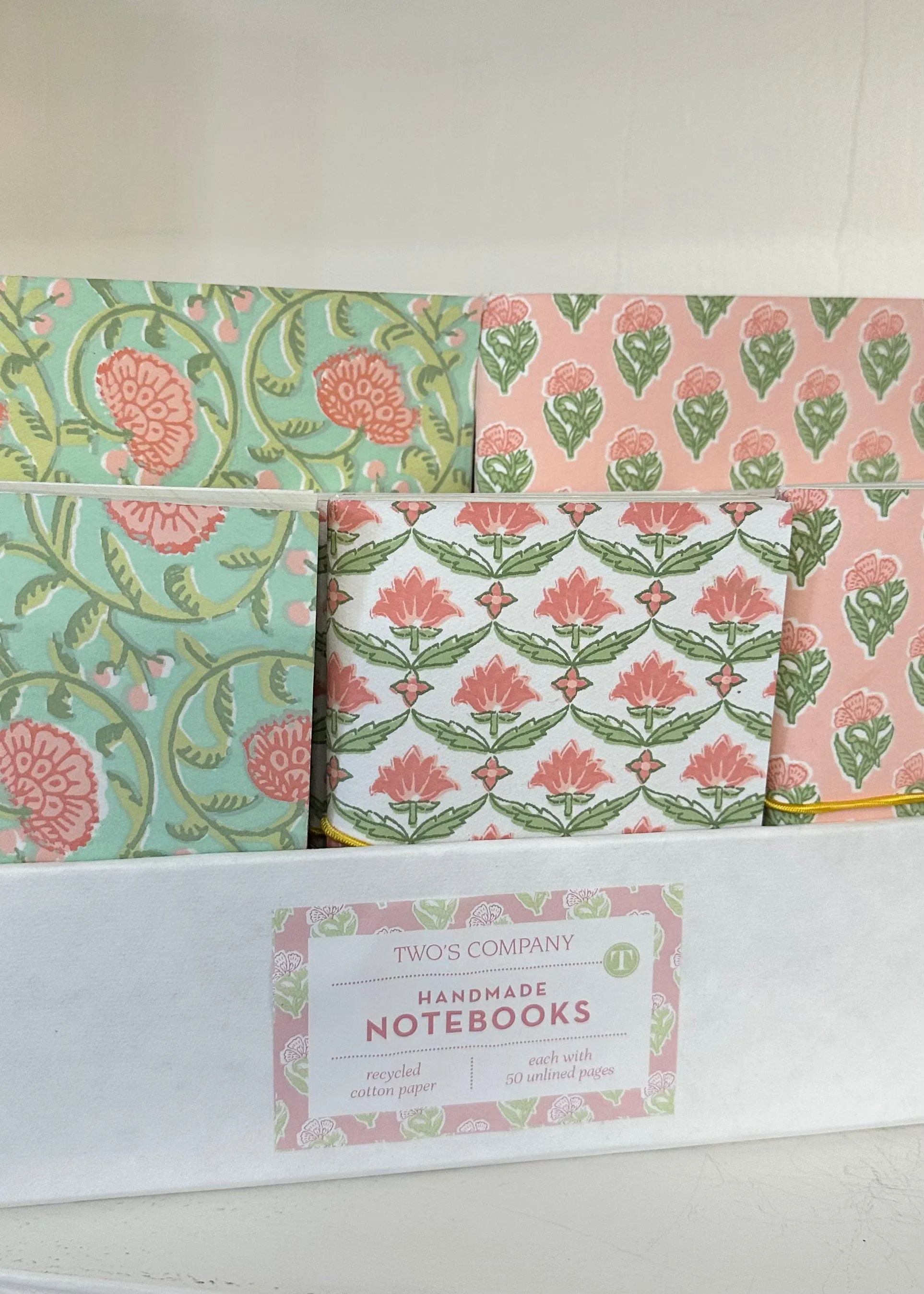 Floral Block Print Journals
