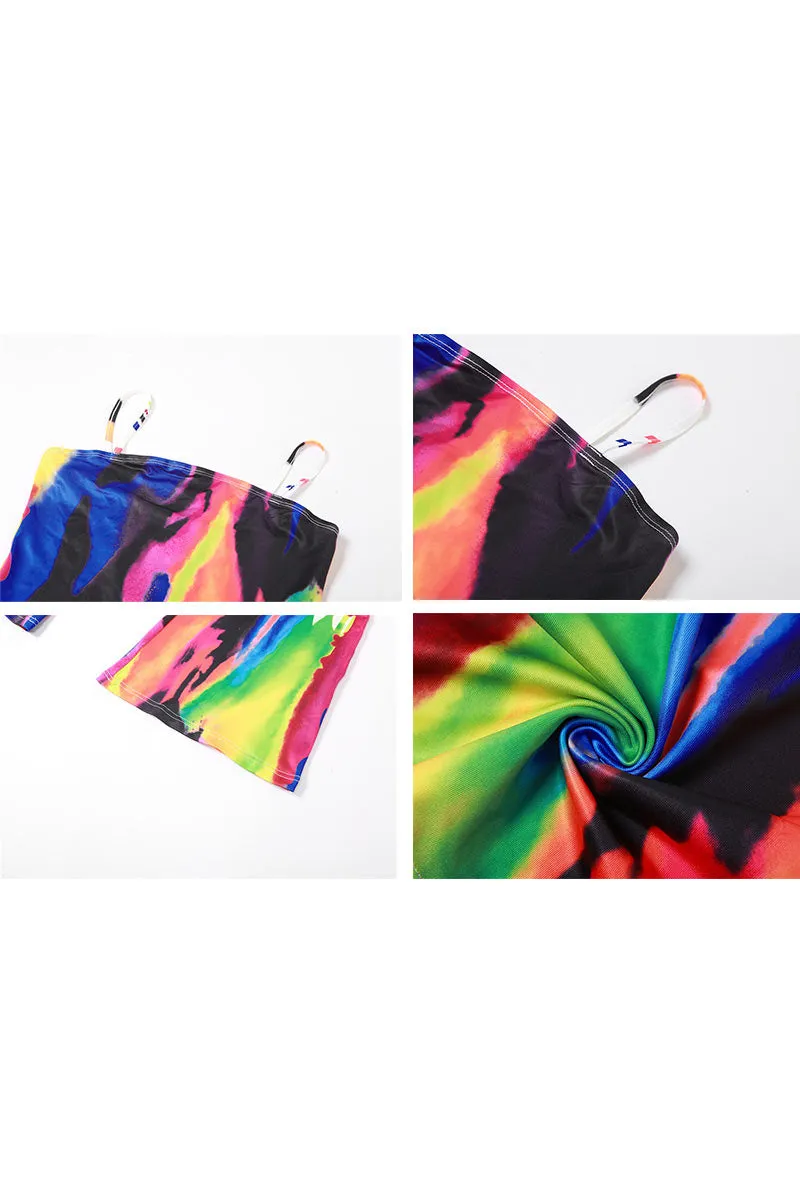 JD149 Graphic Camisole Jumpsuits