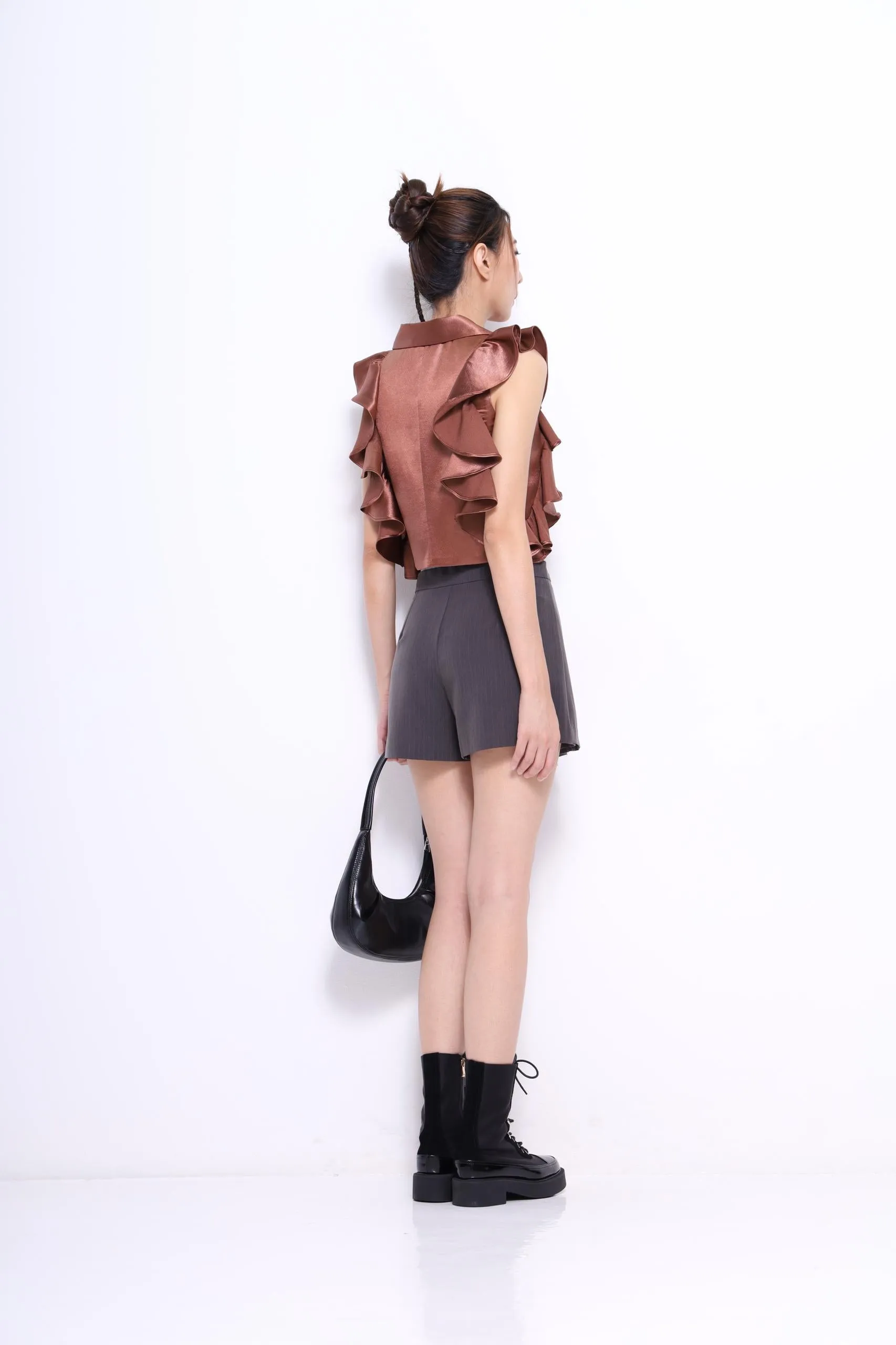 Mia Satin Biker Vest