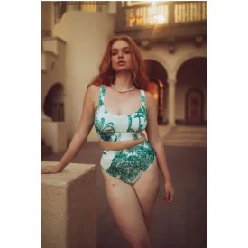 New Palm Toile Bamboo Cotton Lounge Bralette