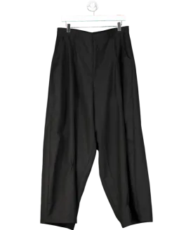 Oasis Oasis Black Barrel Leg Tailored Trousers UK M/L