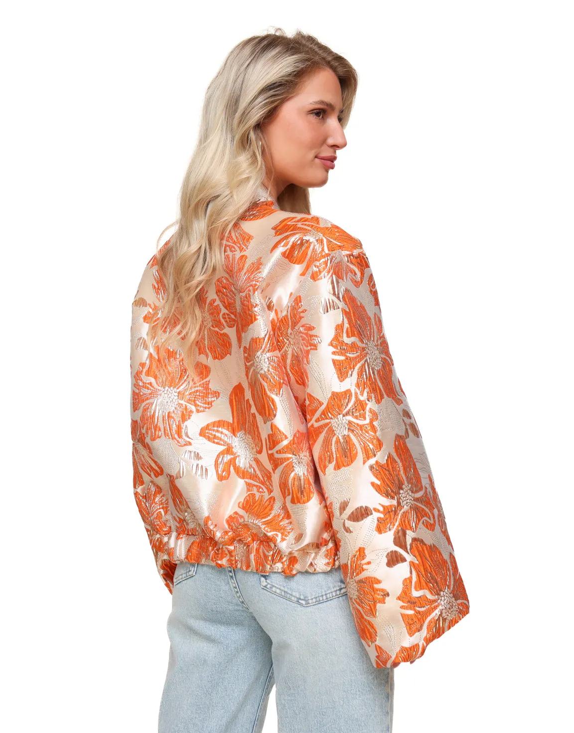 Oranje Bloemen Bomber - Jasje