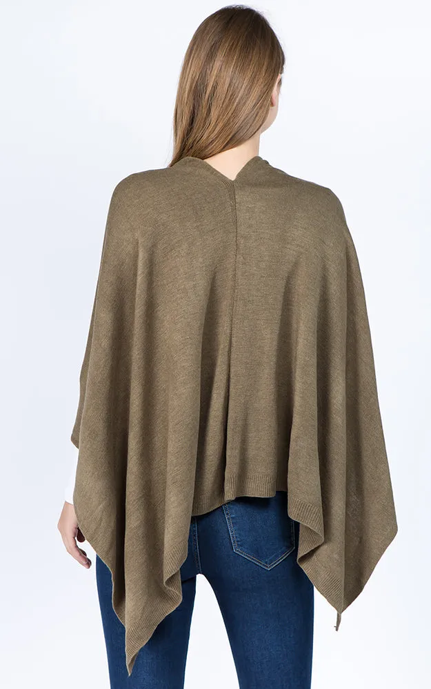 PA8672 Solid Color Basic High Quality Poncho (Color M to Z)
