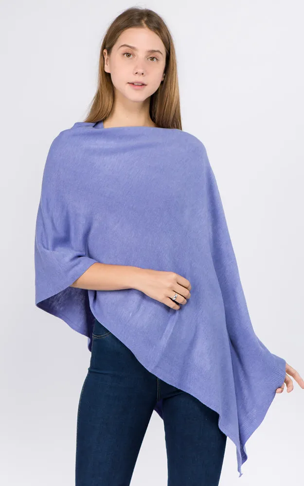 PA8672 Solid Color Basic High Quality Poncho (Color M to Z)