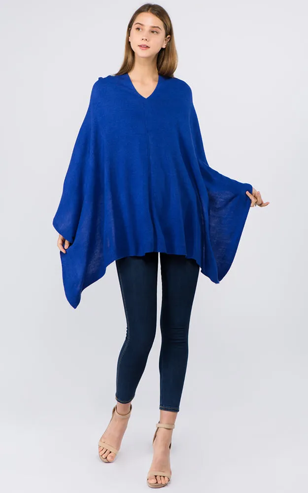 PA8672 Solid Color Basic High Quality Poncho (Color M to Z)