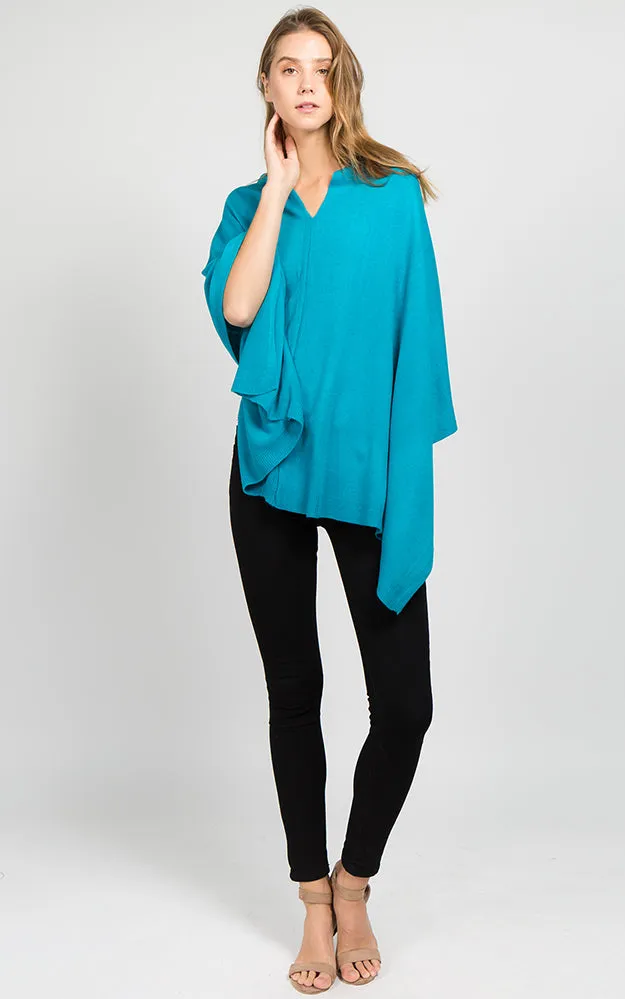 PA8672 Solid Color Basic High Quality Poncho (Color M to Z)