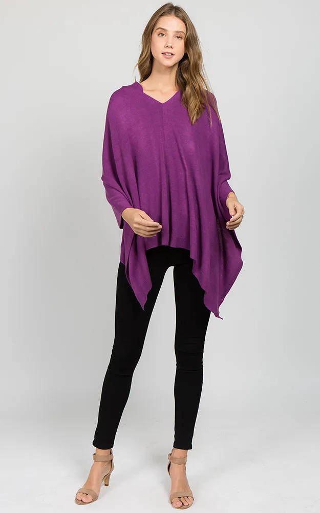 PA8672 Solid Color Basic High Quality Poncho (Color M to Z)