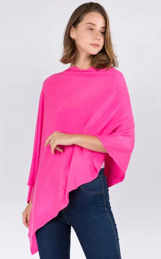PA8672 Solid Color Basic High Quality Poncho (Color M to Z)