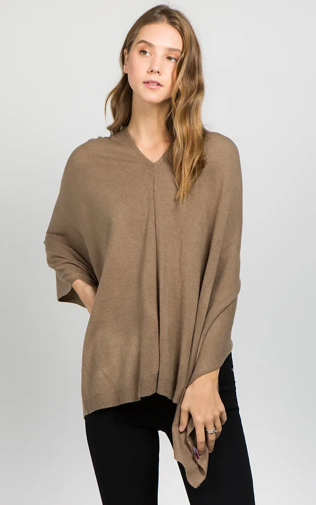 PA8672 Solid Color Basic High Quality Poncho (Color M to Z)