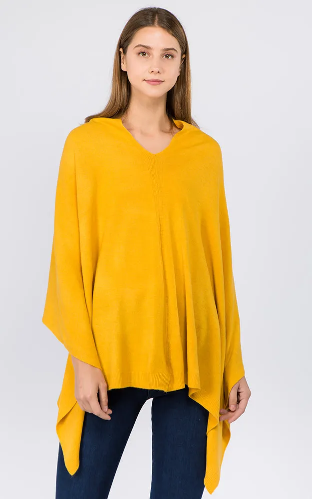 PA8672 Solid Color Basic High Quality Poncho (Color M to Z)