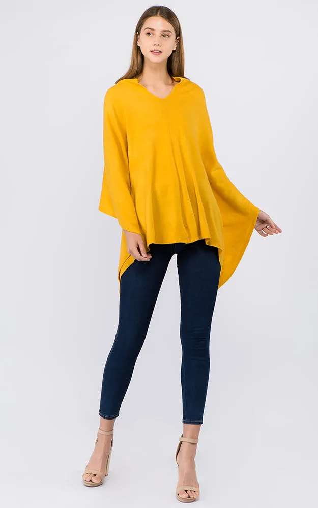PA8672 Solid Color Basic High Quality Poncho (Color M to Z)