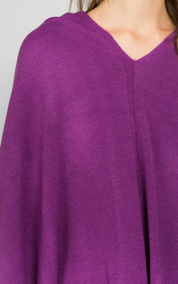 PA8672 Solid Color Basic High Quality Poncho (Color M to Z)