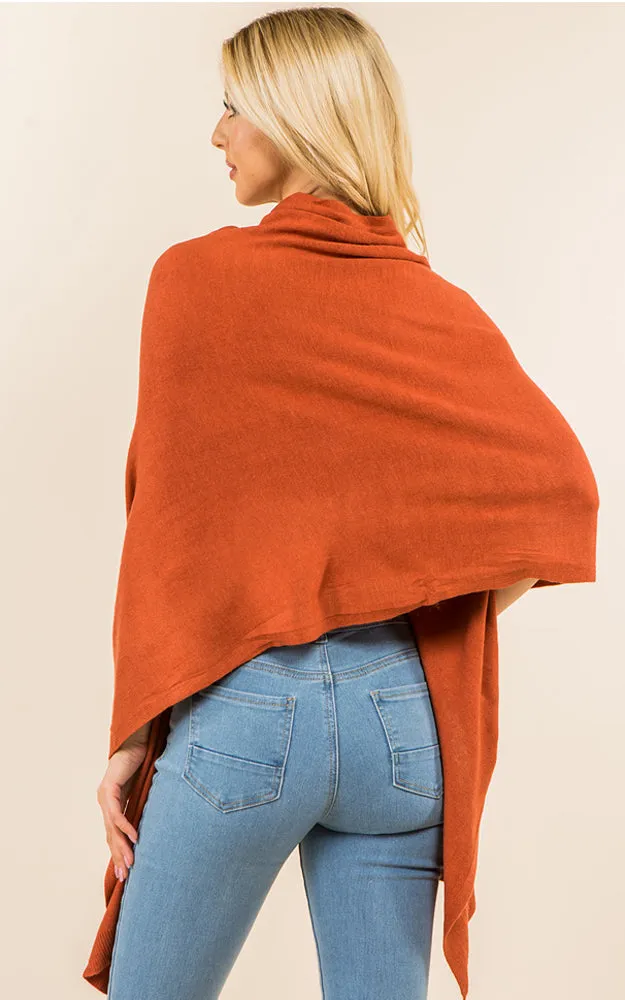 PA8672 Solid Color Basic High Quality Poncho (Color M to Z)