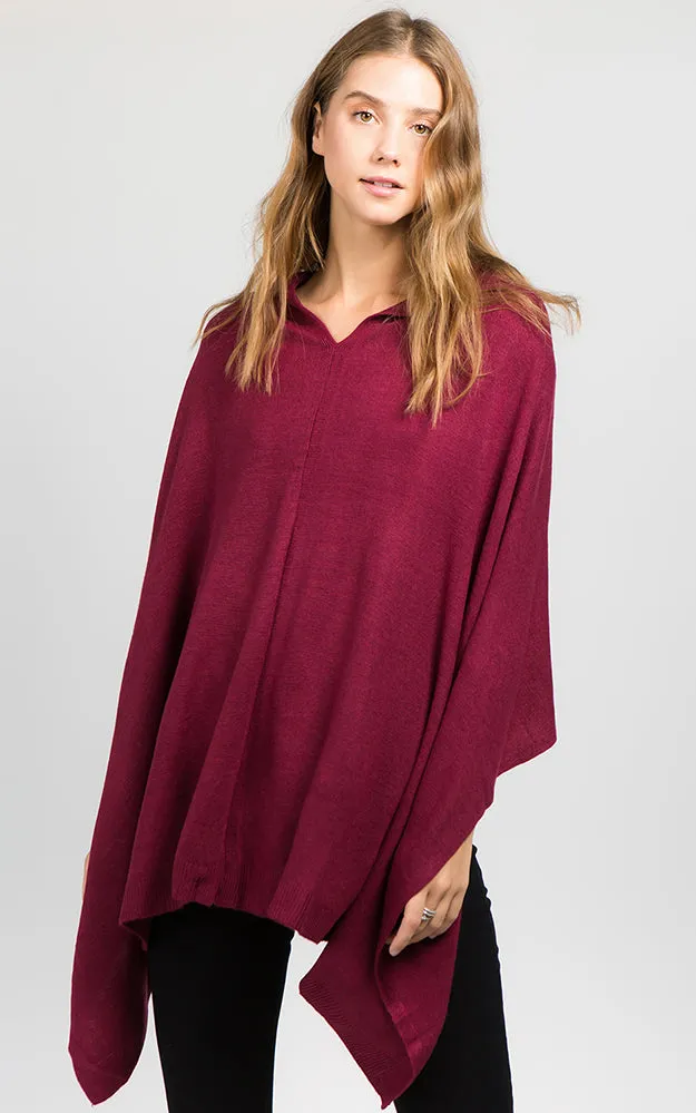 PA8672 Solid Color Basic High Quality Poncho (Color M to Z)