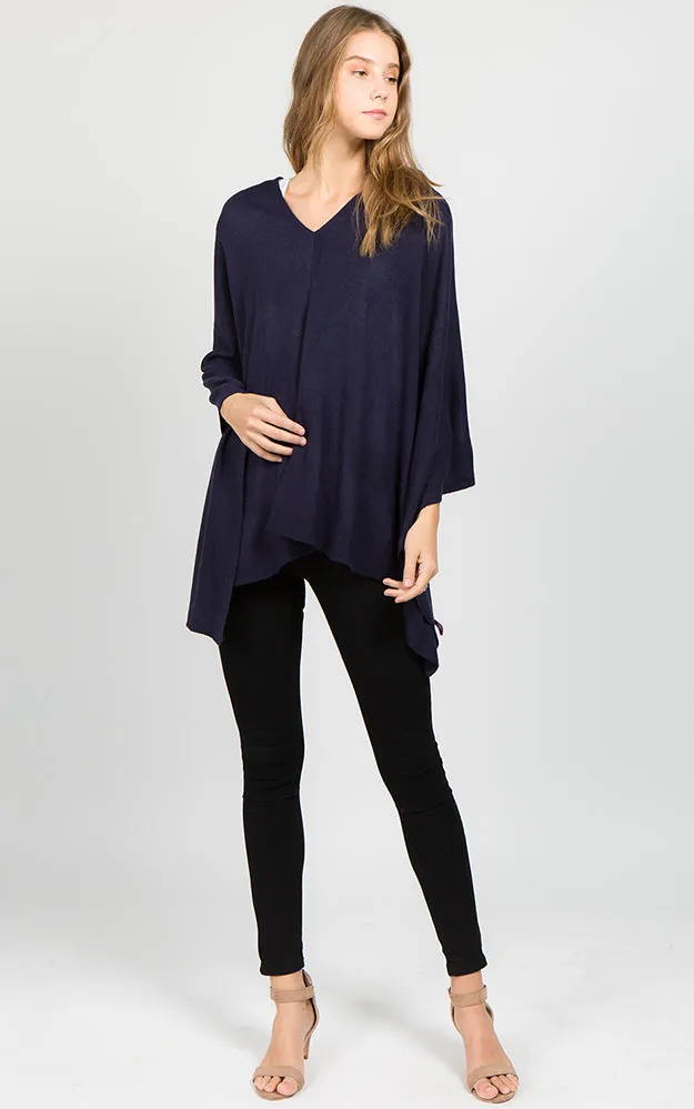 PA8672 Solid Color Basic High Quality Poncho (Color M to Z)