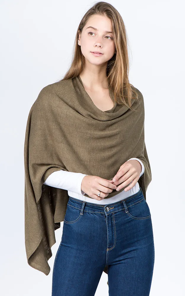 PA8672 Solid Color Basic High Quality Poncho (Color M to Z)