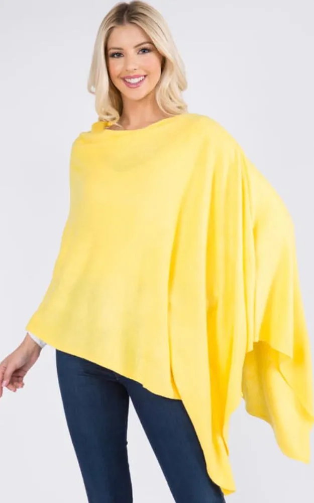 PA8672 Solid Color Basic High Quality Poncho (Color M to Z)