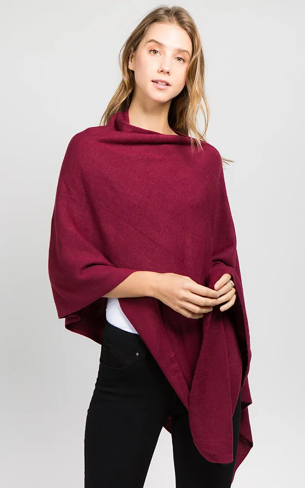 PA8672 Solid Color Basic High Quality Poncho (Color M to Z)