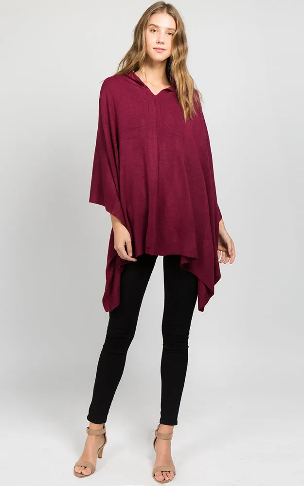 PA8672 Solid Color Basic High Quality Poncho (Color M to Z)