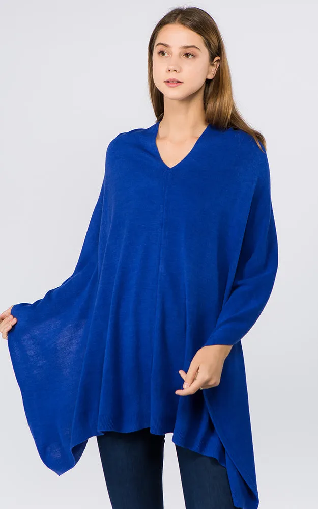 PA8672 Solid Color Basic High Quality Poncho (Color M to Z)