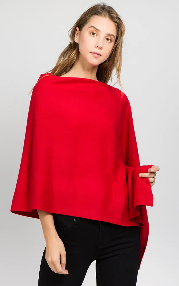 PA8672 Solid Color Basic High Quality Poncho (Color M to Z)