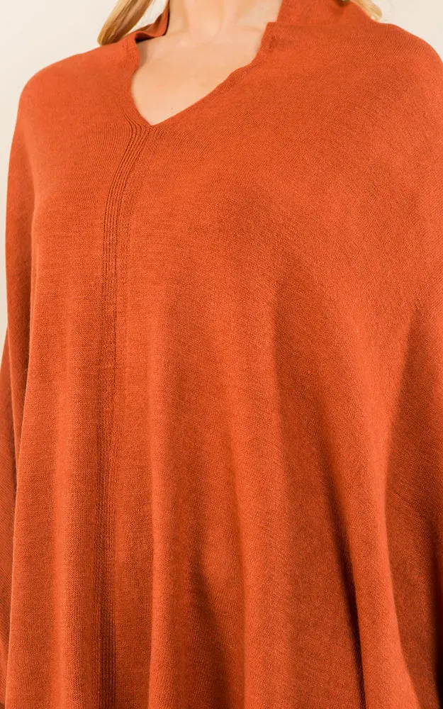 PA8672 Solid Color Basic High Quality Poncho (Color M to Z)