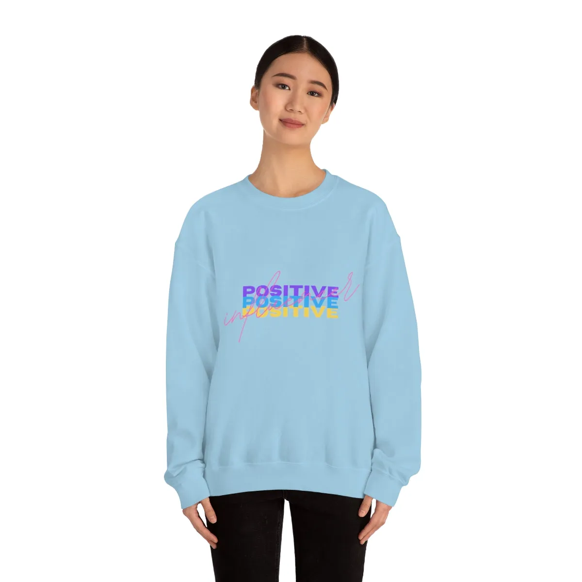 Retro Trendy Influencer Sweatshirt, Oversized Positive Influencer Crewneck Sweatshirt, VSCO Girl, Tumblr Top, 80s Retro Gift
