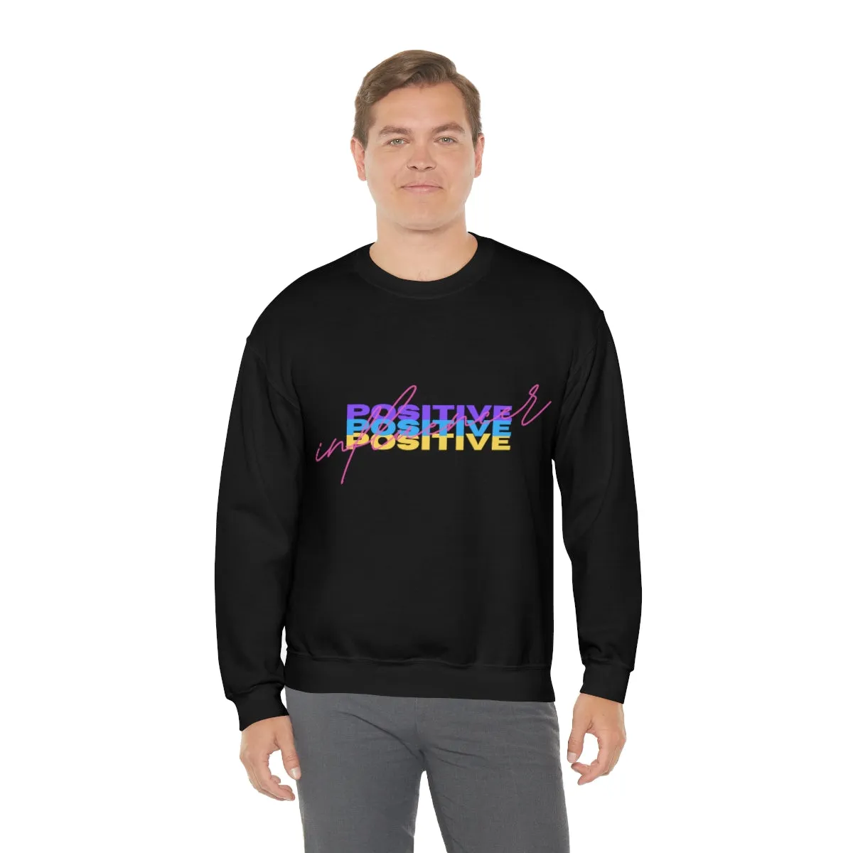 Retro Trendy Influencer Sweatshirt, Oversized Positive Influencer Crewneck Sweatshirt, VSCO Girl, Tumblr Top, 80s Retro Gift