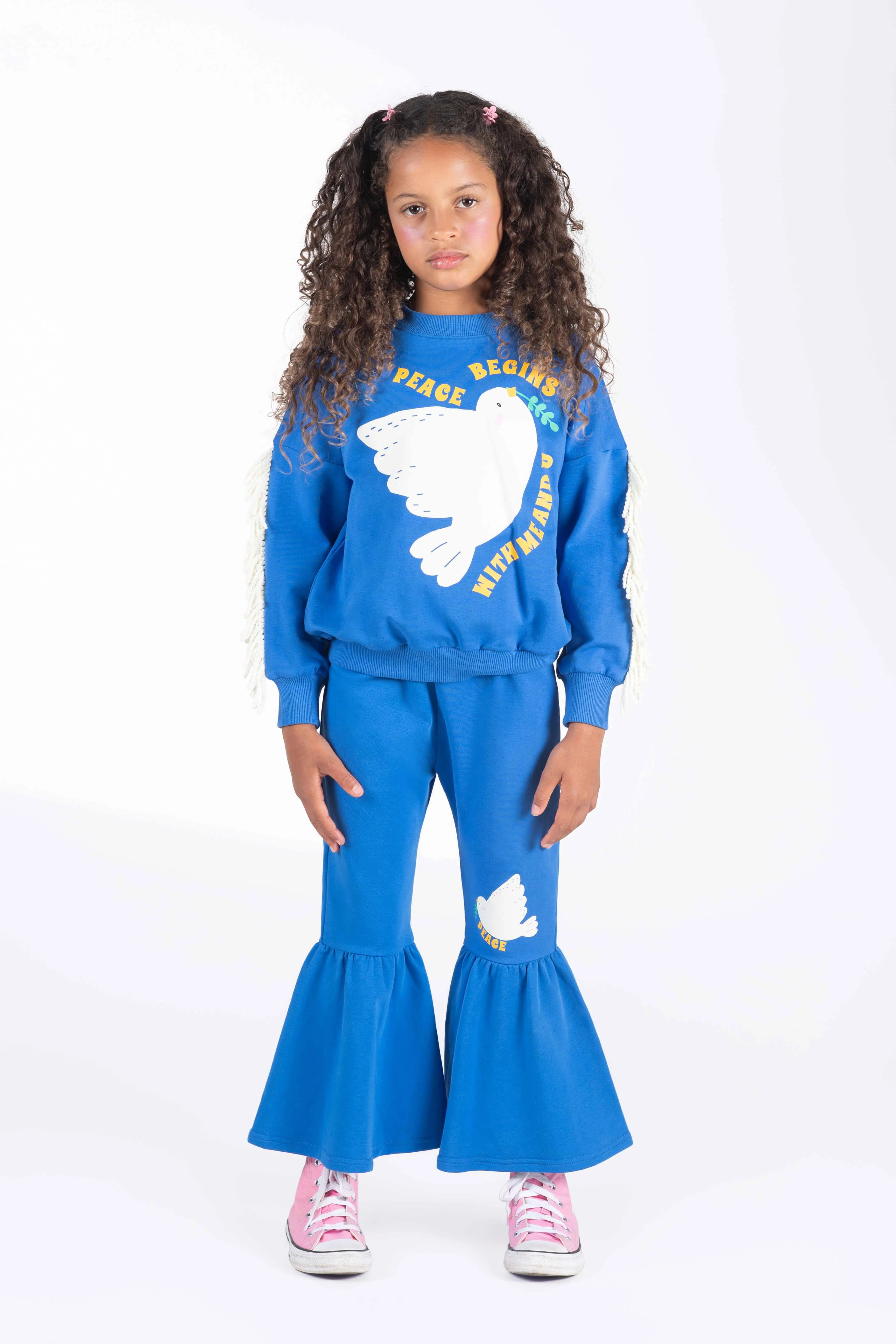 Rock Your Baby Peace Dove Flared Trackies