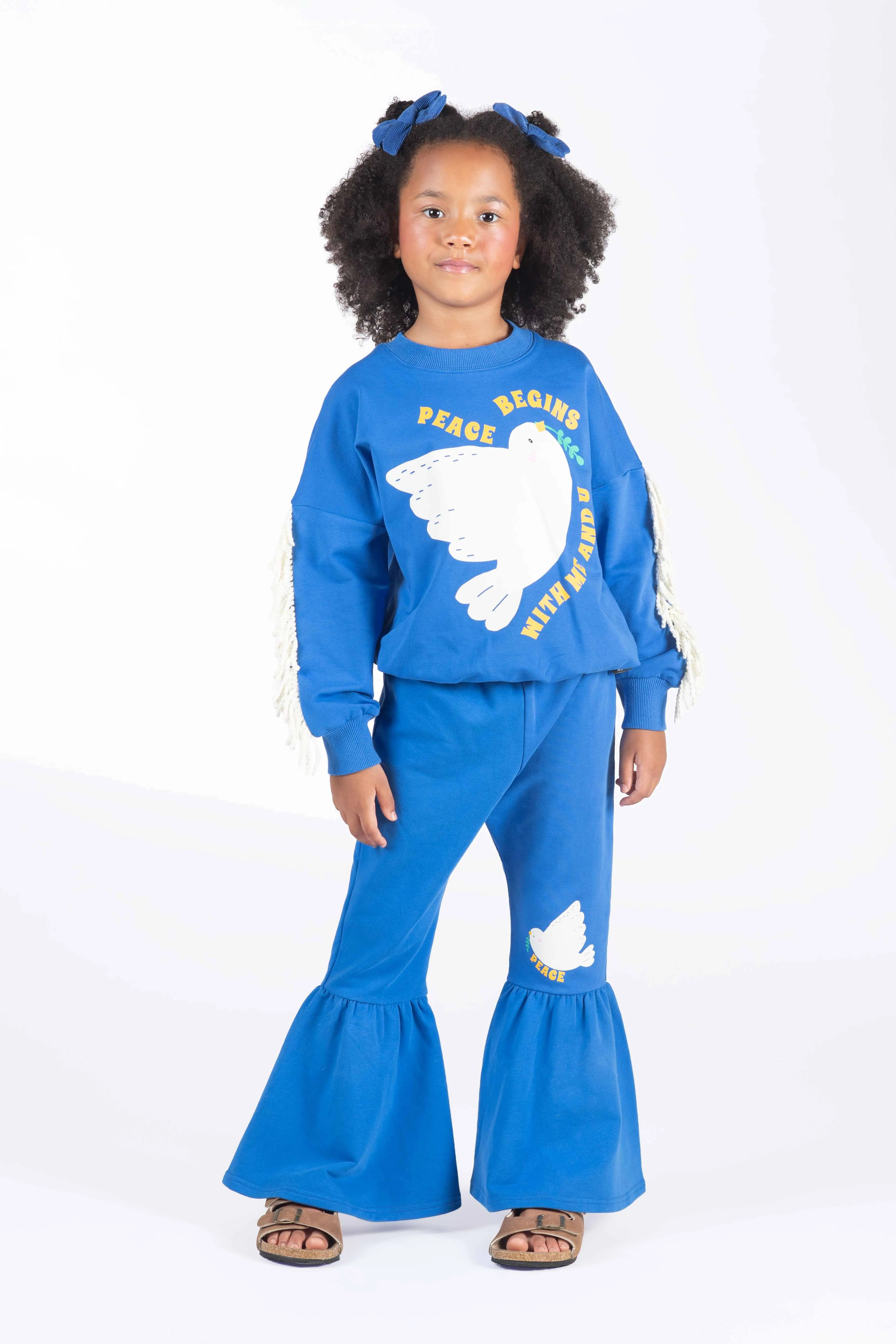 Rock Your Baby Peace Dove Flared Trackies