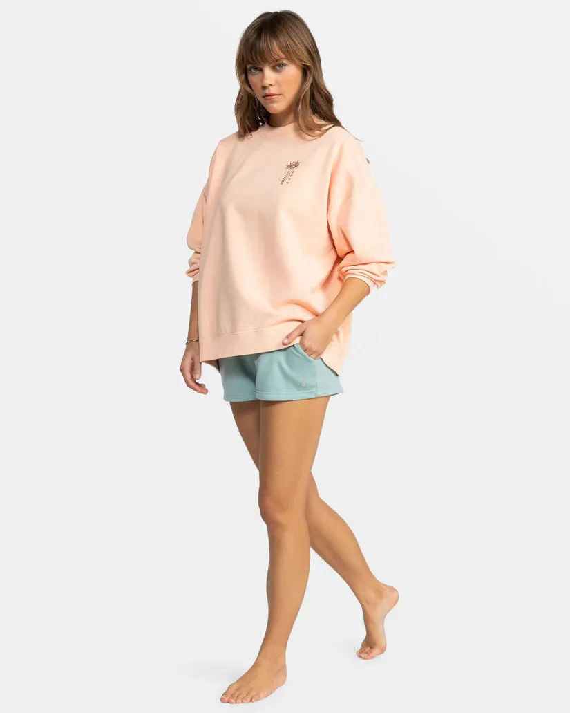 Roxy | Lineup Oversize Crew Neck Sweatshirt - Peach Nougat