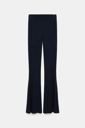 Slim Pants with Flare deep navy