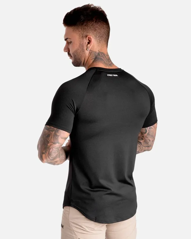 Street Tech. Tee - Black Marl