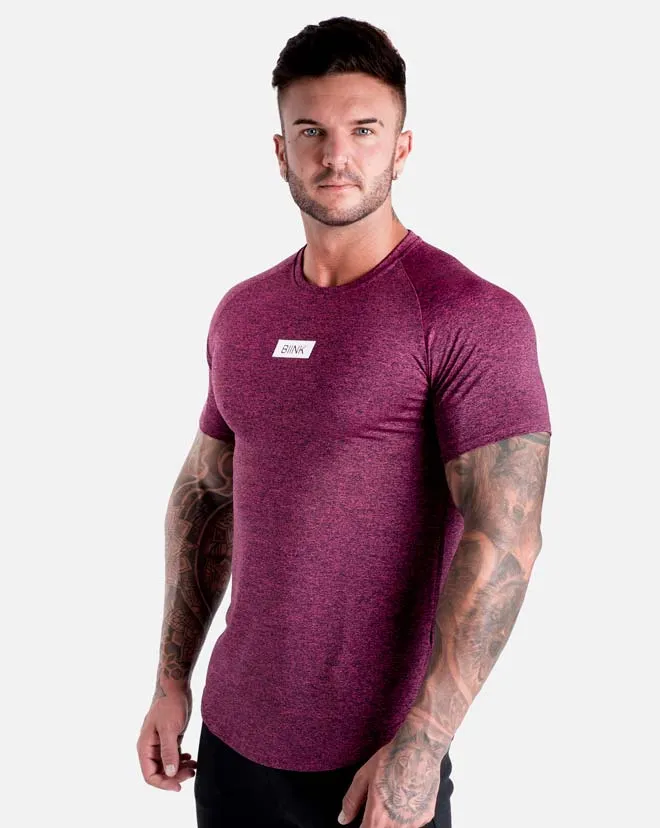 Street Tech. Tee - Maroon Marl