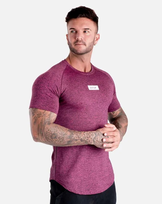 Street Tech. Tee - Maroon Marl