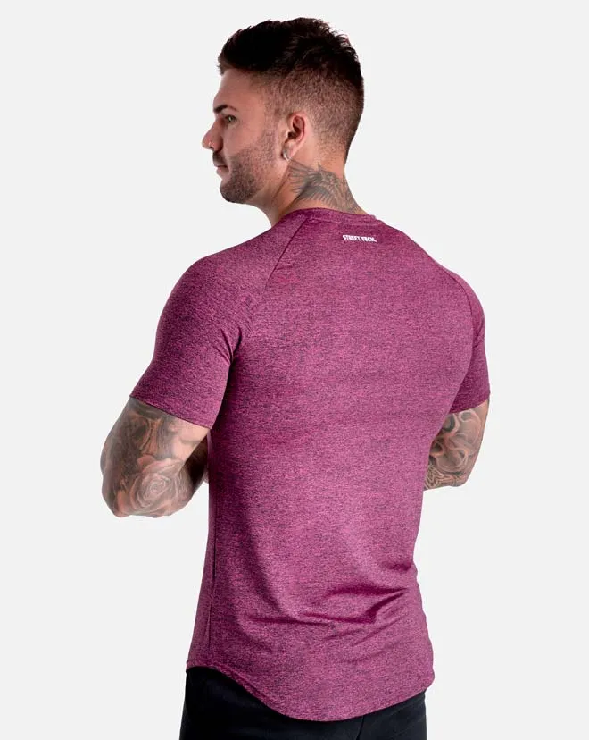 Street Tech. Tee - Maroon Marl