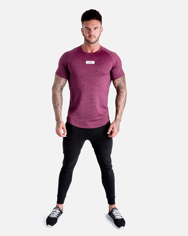 Street Tech. Tee - Maroon Marl