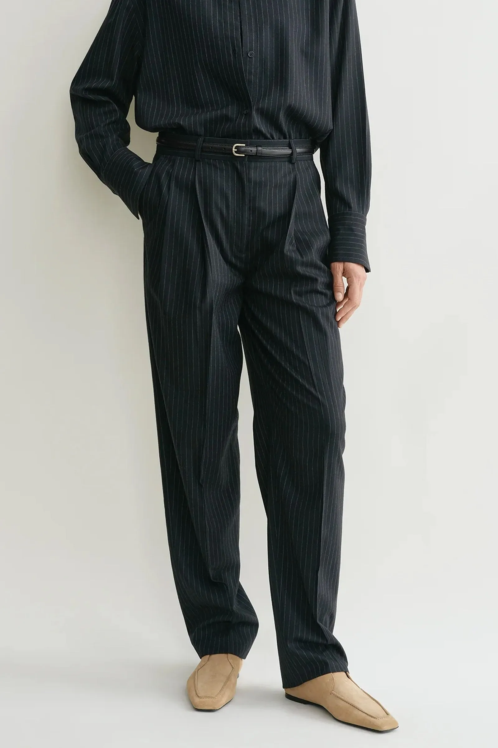 Tailored Pinstriped Trousers