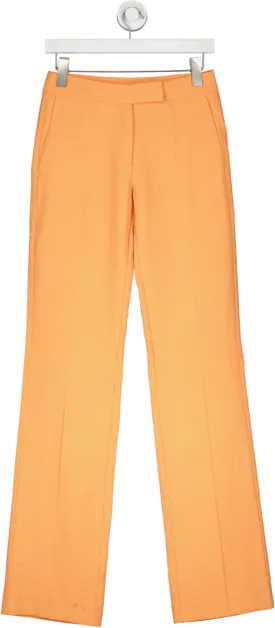 The Andamane Orange Gaia Flared Tailored Trousers UK XXS