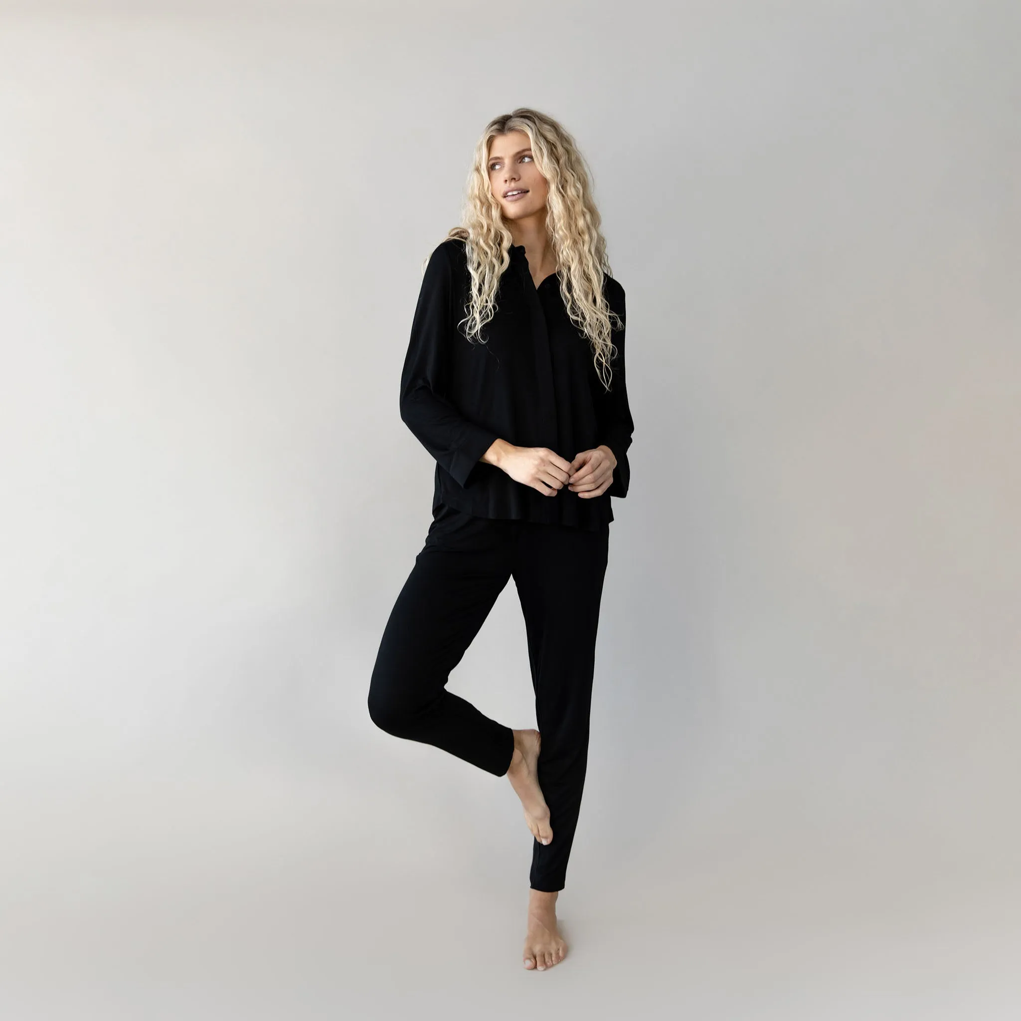 Women's Bamboo Stretch-Knit Tapered Pant